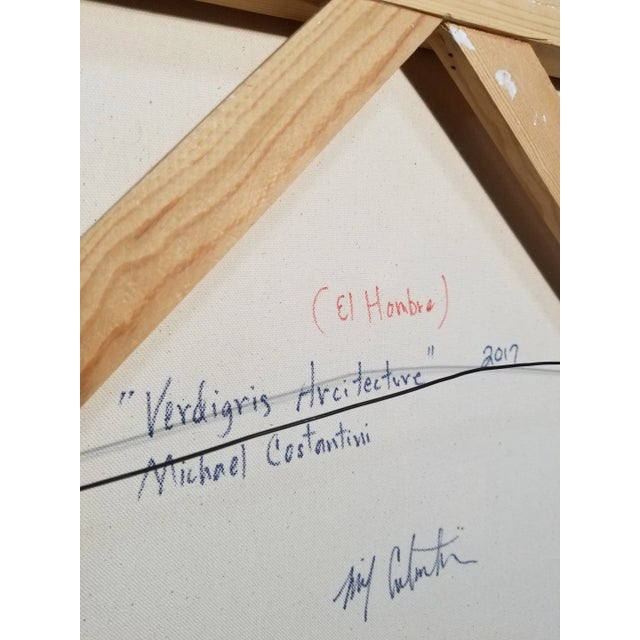 Wood Abstract Pattern Painting by Michael Costantini For Sale - Image 7 of 8