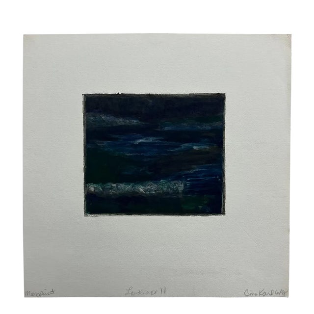 Art by Gina Kail June 1998 Monoprint Abstract Landscape 11 For Sale