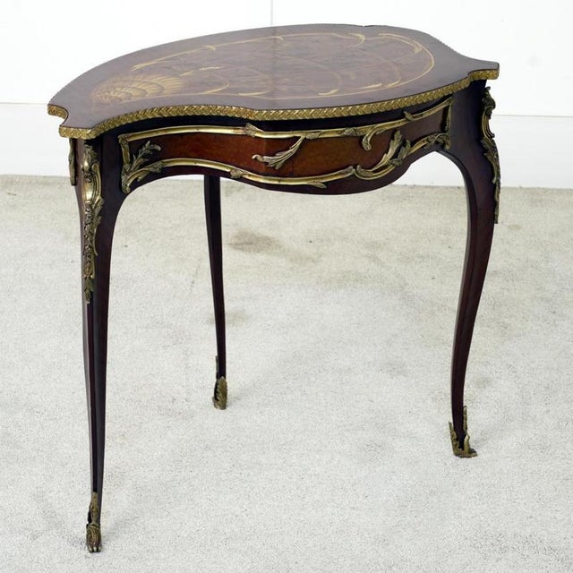 Wood Louis XV Revival French Side Table, 1890s For Sale - Image 7 of 7