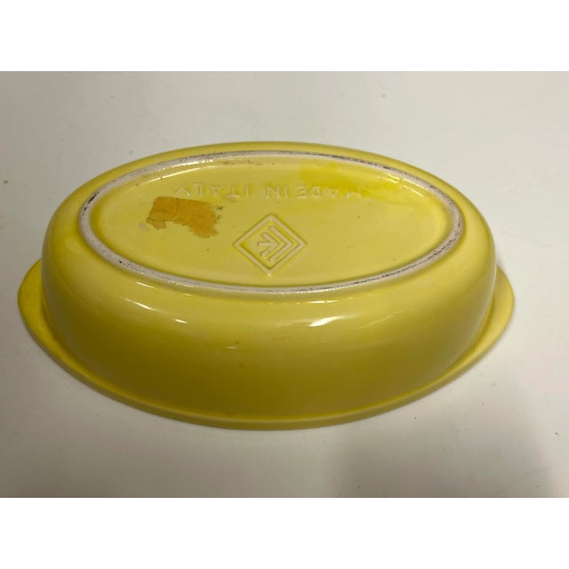 Mid 20th Century Yellow Italian Oval Dish For Sale In West Palm - Image 6 of 7