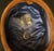 Mid-19th Century French Oval Pigskin Leather Hat Box With Original Top Hat For Sale - Image 9 of 12