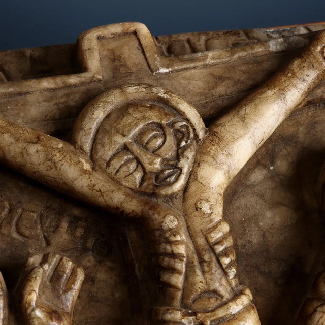 1920s Christian Orthodox Alabaster Icon, 1920s-1940s, Stone For Sale - Image 5 of 11