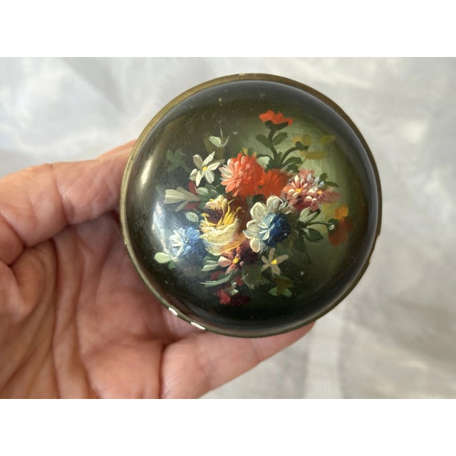 Use this charming antique Victorian era lacquer box to stash a special trinket. The decorative box has a hand painted...