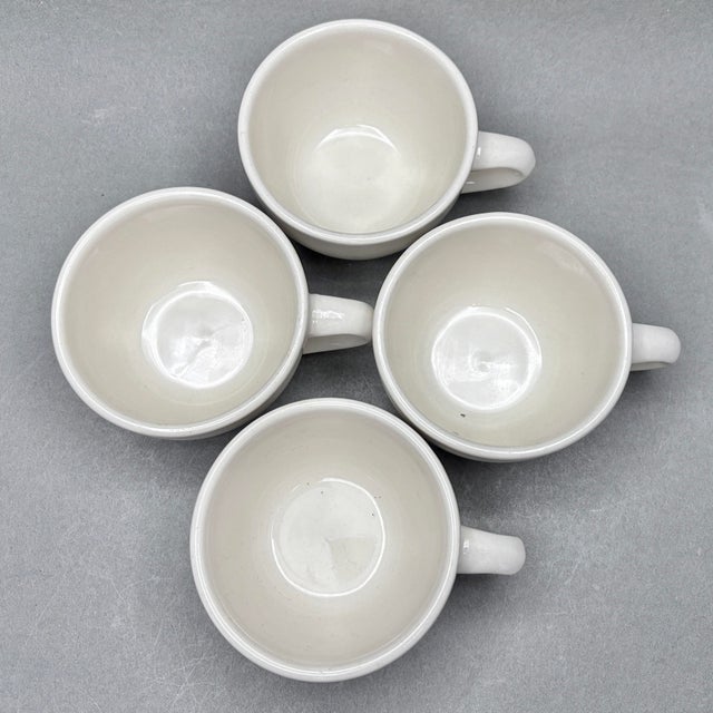 Vintage Beige Restaurant Ware Coffee Cups - Set of 4 For Sale - Image 4 of 5