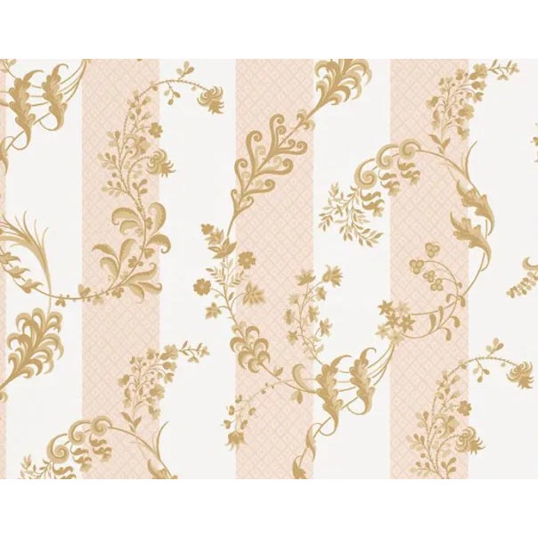 Bagatelle features a cheerful combination of stripes, delicate lattice and scrolling vines on crisp glazed Cotton. The...