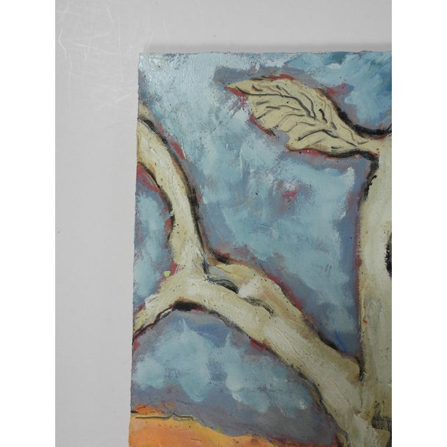 2010s Contemporary Expressionist White Tree Landscape Painting For Sale - Image 5 of 7