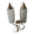 Vintage Hollywood Regency Double Swag Cut Glass Pendant Chandelier For Sale