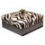 Large Post Modern 1980s Maitland Smith decorative box made of a square wood bottom covered in brown leather and top lid...