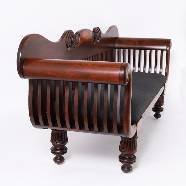 English Antique British Colonial Settee or Couch For Sale - Image 3 of 9