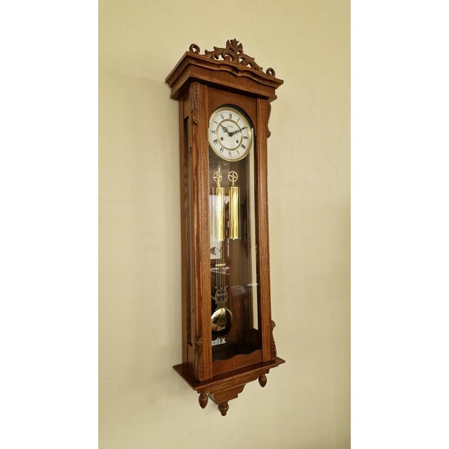 German Wall Clock Hermle For Sale - Image 5 of 13