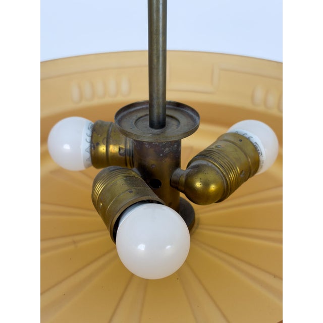 Swedish Grace Ceiling Lamp in Havana Glass by Chr. Bergh & Co., 1930s For Sale - Image 3 of 16