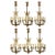 Louis XVI Style Harp Back Bronze Wall Sconce - Set of 6 For Sale - Image 10 of 10