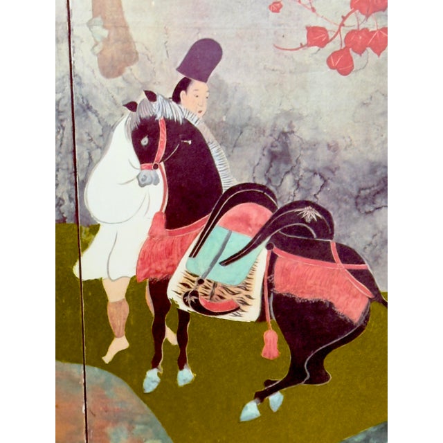 Wood Mid 20th C. Monumental Japanese Six-Panel Landscape Print - Gilt Framed - James Mont Style For Sale - Image 7 of 12