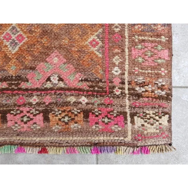 Textile 1960s Oushak Handmade Wool Anatolian For Sale - Image 7 of 10