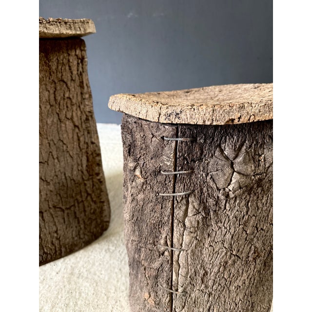 Antique Artisan Made Cork Side Tables, Portugal, 1890s, Set of 2 For Sale - Image 16 of 17