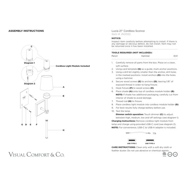 Julie Neill for Visual Comfort Signature Lucia 21" Cordless Sconce in Celadon and Crystal with Linen Shade For Sale In Houston - Image 6 of 14