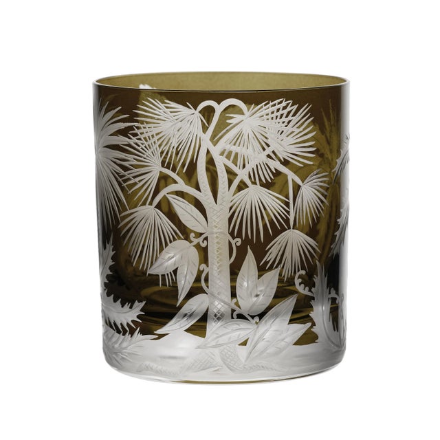 Not Yet Made - Made To Order ARTEL Primeval Palms Double Old Fashioned Glass in Moss - Set of 6 For Sale - Image 5 of 6