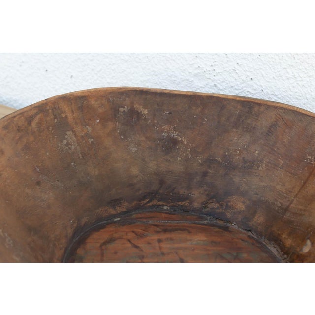 Antique Country Style Wooden Fruit Bowl For Sale - Image 4 of 6