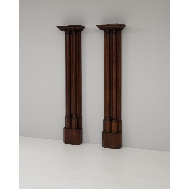 19th Century French Wooden Columns With Original Patina - A Pair For Sale - Image 18 of 18