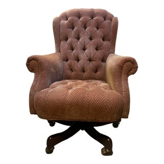 Early 21st Century Tufted Office Chair by Hancock & Moore For Sale