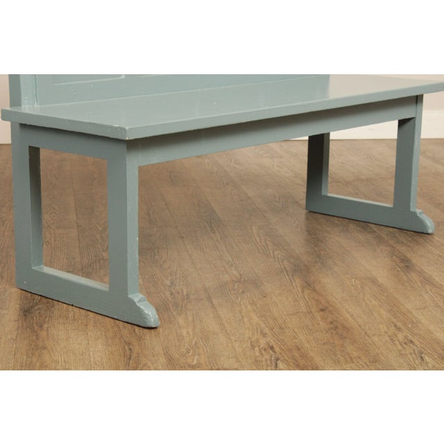 Vintage Painted Paneled Back Benches - A Pair For Sale In Philadelphia - Image 6 of 13