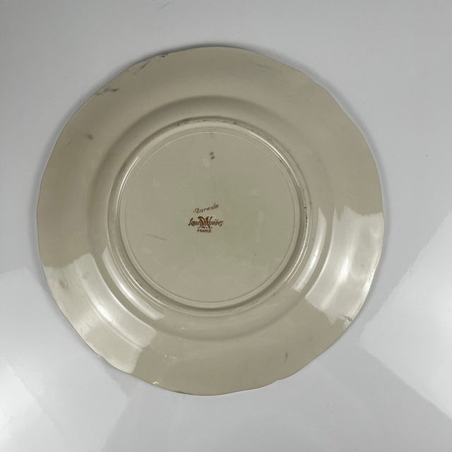 Round Agreste Cake Plate from Sarreguemines, 1930s For Sale - Image 4 of 8
