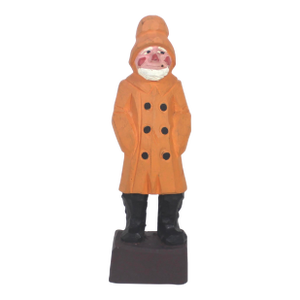 Vintage Hand Carved Wood Captain Fisherman Folk Art