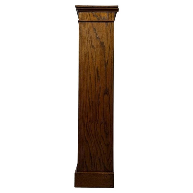 Antique Early 20th Century English Edwardian Oak Open Bookcase For Sale - Image 10 of 11