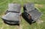 Gray Mid 20th Century Classic French Carved Walnut Bergere Club Chairs For Sale - Image 8 of 11