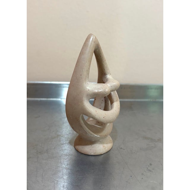 1970s-80s small stone postmodern abstract woman sculpture. Excellent condition.