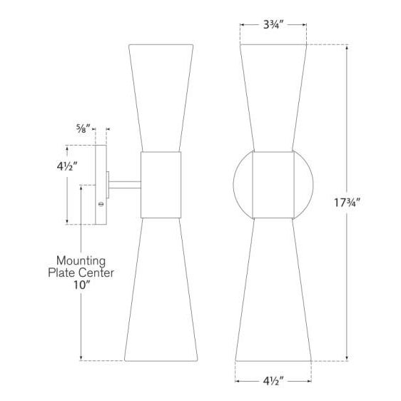 Modern AERIN for Visual Comfort Signature Clarkson Medium Narrow Sconce in Hand-Rubbed Antique Brass & Black For Sale - Image 3 of 3