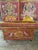 Red Antique Indian Hand-Painted Red Lacquer Wedding Box For Sale - Image 8 of 13