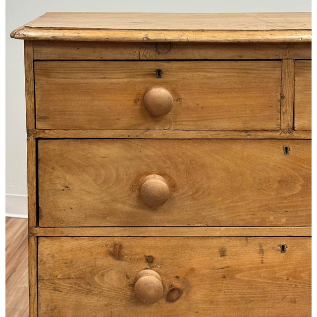 Antique English Victorian Pine Chest of Drawers For Sale - Image 9 of 15