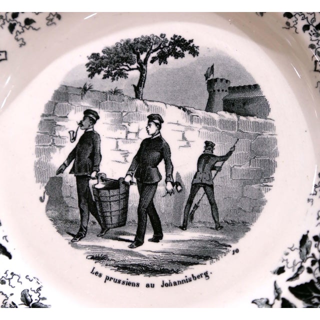 19th Century French Choisy-Le-Roi Dessert Plates “Campagnes Militaires”- Set of 12 For Sale - Image 10 of 18