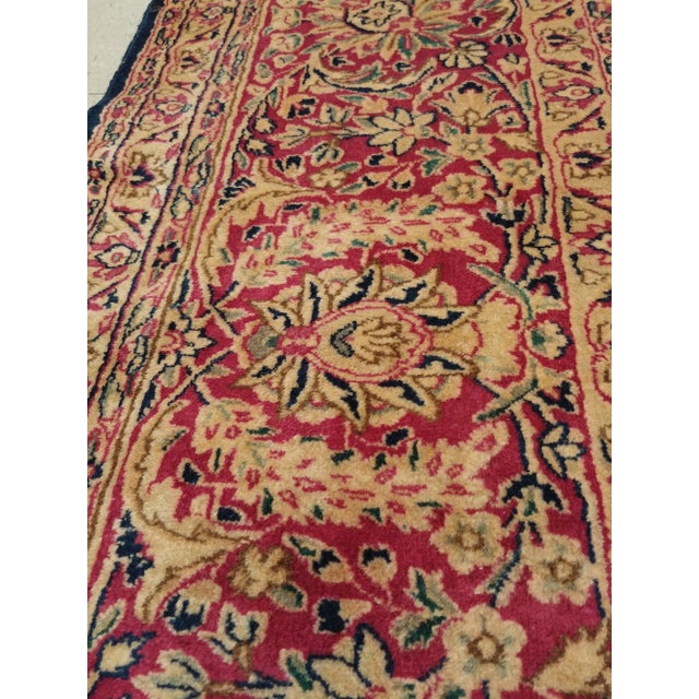 Traditional Antique Kerman Carpet, Persian Handmade Oriental Rug, Red and Blue, Allover For Sale - Image 3 of 13