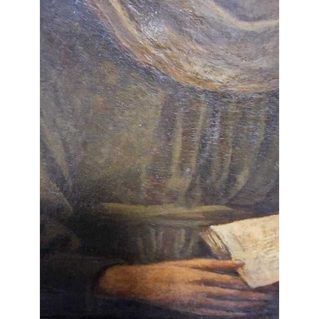 The Education of the Virgin or Saint Anne Teaching Mary to Read, Early 19th Century, Oil on Canvas For Sale - Image 6 of 10