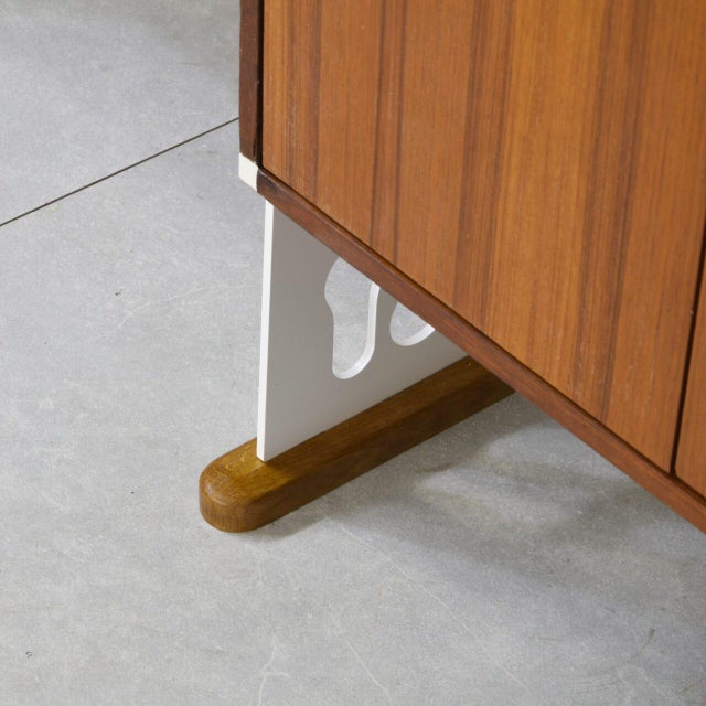 Brown Mid-Century Misia Arte Teak & Lacquered Metal Bookshelf, 1960s For Sale - Image 8 of 12