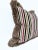 Custom made pillow. Cut velvet multicolor stripe front. Lavender silk back. With multitonal fringe. Hidden zipper closure....