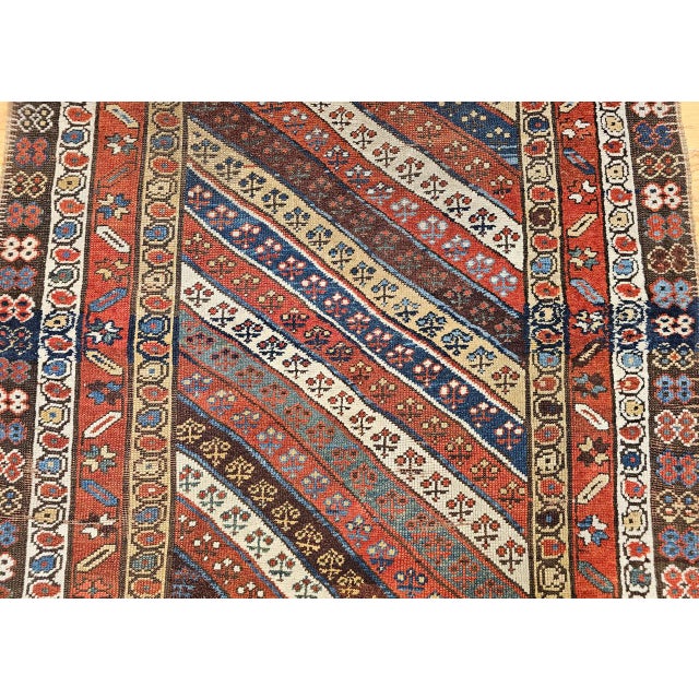Antique Gendje Kazak Runner, Handwoven Wool, 19th Century Caucasus, 4' x 11' For Sale - Image 12 of 16