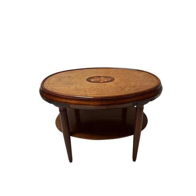 Wood Art Deco French Walnut Center Table, 1930s For Sale - Image 7 of 7