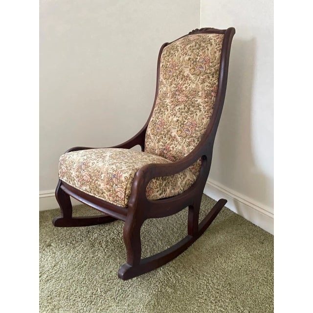 Victorian Antique Victorian Rocking Chair For Sale - Image 3 of 6