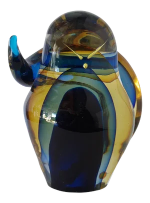 Vintage Italian Murano Glass Cat Sculpture Signed by Romano Dona Murano