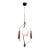 1960s Mid-Century Modern Italian Pendant Lamp by Stilnovo in Brass, Teak, and Opaline Glass For Sale