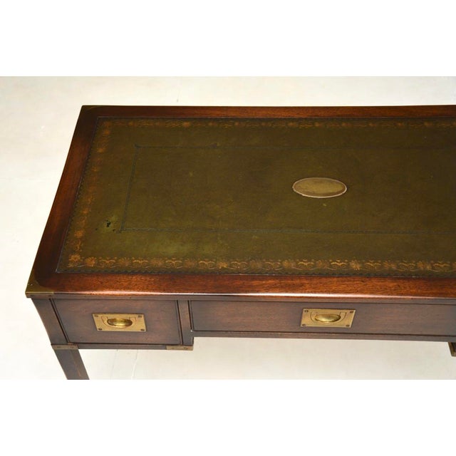 Metal Military Campaign Desk, 1930s For Sale - Image 7 of 11