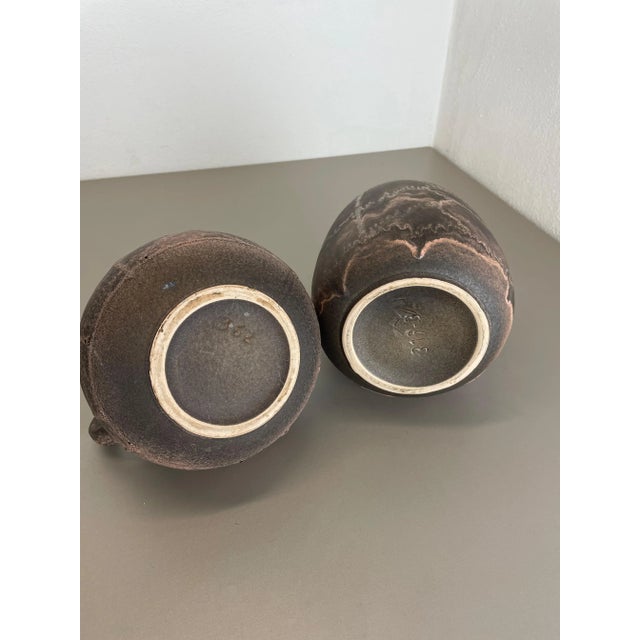 Abstract German Fat Lava Pottery Vases by Ruscha, 1960s, Set of 2 For Sale - Image 18 of 18