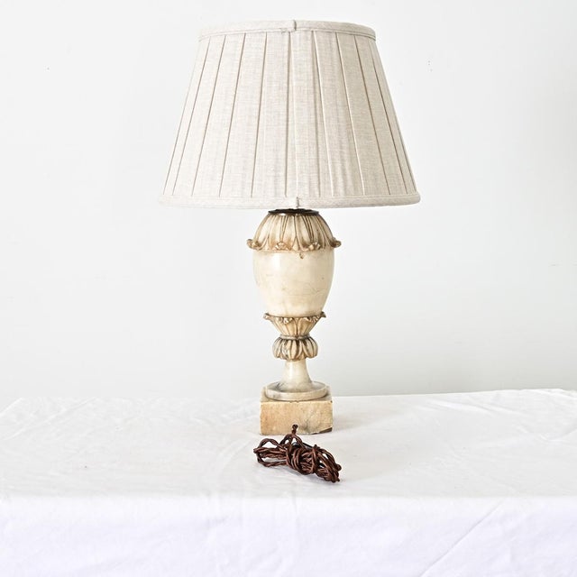 19th Century 19th Century French Carved Marble Table Lamp of Bacchus For Sale - Image 5 of 10