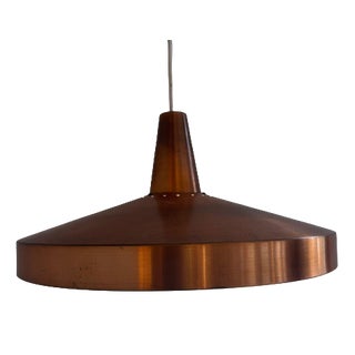 Vintage Danish Copper Pendant Lamp, 1960 For Sale