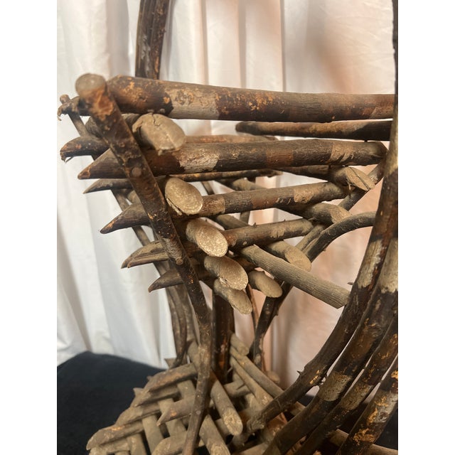 Early 20th Century Hand Crafted Willow Plant Stand For Sale - Image 5 of 6