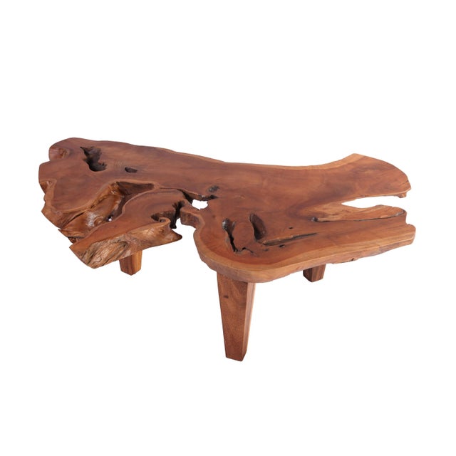 Contemporary Organic Modern Slab Coffee Table For Sale - Image 3 of 8