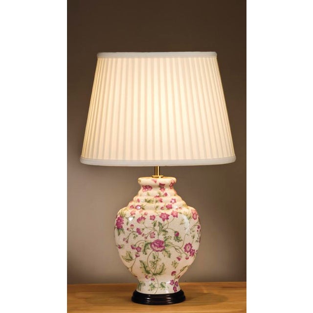 Oriental Style Lamp With Pleated Shade Chairish